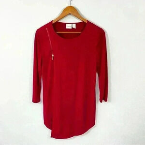 Chicos size 0 red layered tunic